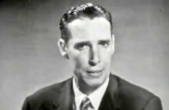 HEADSHOT FROM VIDEO OF A DOCTOR EXPLAINING THE THREAT OF BIRD FLU IN 1957